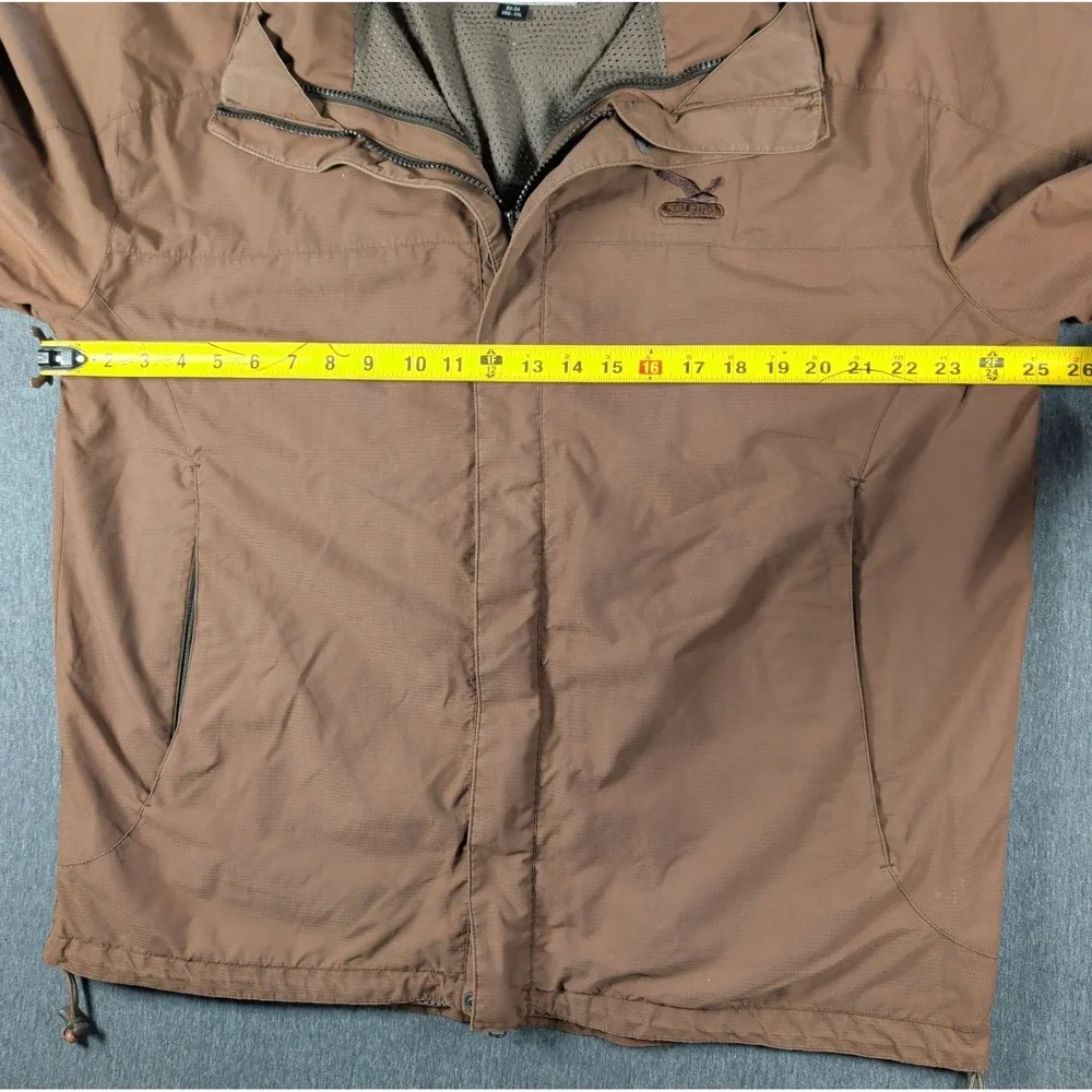 Vtg 90s Waterproof Jacket Mens Salewa Powertex Size XL Brown Full Zip Gorpcore